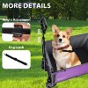 All-in-One Convertible Folding 4-Wheel Trolley w/ Bench Seat and Dog Leash - Heavy Duty Foldable Utility Trolley -Versatile Seating and Storage Space - 4 of 4
