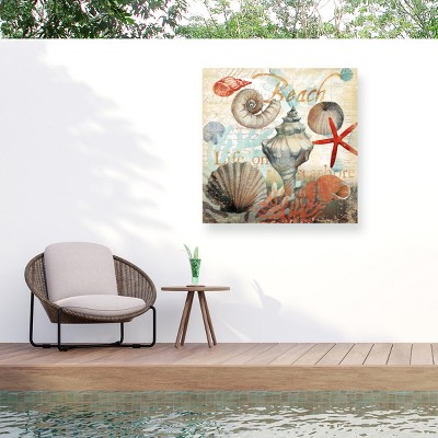 "Shell Collector Beach" Outdoor Canvas