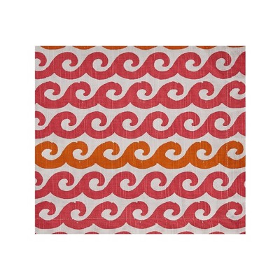 Split P Fuchsia Waves Printed Napkin Set of 4