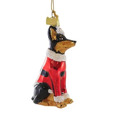Kurt S. Adler 3.5 Inch Dog In Santa Suit Christmas Best Friend Tree Ornaments