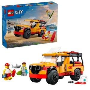 LEGO City Lifeguard Beach Rescue Truck Building Set with Truck Toy 60453 - 1 of 4