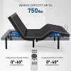 Vipbear Adjustable Bed Frame with Massage,Updated Adjustable Bed Base with Thickened Foam Frame,Head and Foot Lift,Zero Gravity,Under-Bed Light - 4 of 4