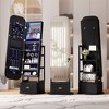 Vlsrka Arched LED Freestanding Jewelry Armoire,Black - 2 of 4