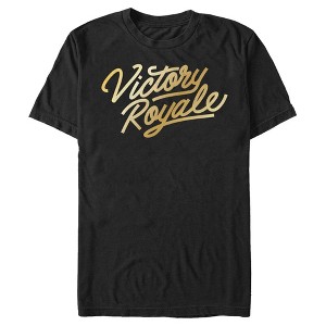 Men's Fortnite Victory Royale Gold Script T-Shirt - 1 of 4