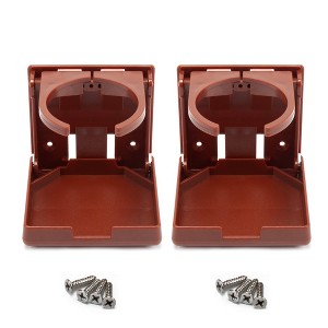 GSE Cup Holder, Adjustable Folding Wall Cup Holder with Screws for Wall, Table, Deck, Car, Van, Truck, RV, Camper - 1 of 4