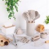 Itopfox 24 Pcs Kitchen Cooking Utensils Set, Heat Resistant Non-Stick Silicone Kitchen Utensil Set With Wooden Handles and Holder, Kitchen Gadgets - 2 of 4