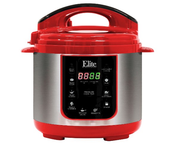 Elite Platinum 4 Qta. Electric Pressure Cooker - Red