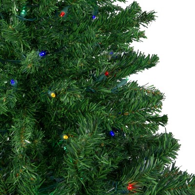 Tiny Green Fir Christmas Tree with Multicolor LED Lights