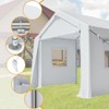 10'x20' Heavy-Duty Carport Canopy – Portable Garage Shelter with Removable Side Windows & 5 Access Doors, Waterproof Outdoor Storage for Vehicles - 3 of 4
