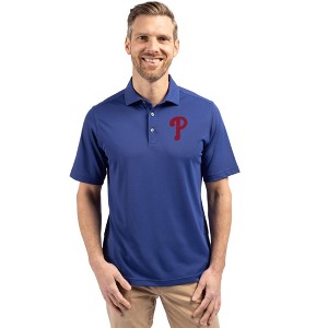 Philadelphia Phillies Cutter & Buck Virtue Eco Pique Recycled Mens Big and Tall Polo - 1 of 1