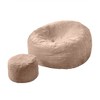 XIZZI Giant Bean Bag Sofa Set with Ottomanfor Ultimate Relaxation, Luxe Flannel Comfort for Living Room/Bedroom/Office, Available in 5 Colors - 2 of 4