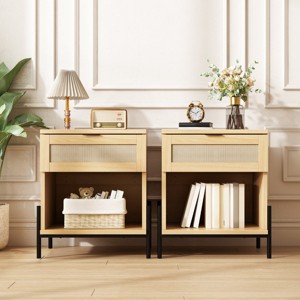 EROMMY 19.7"W 1-Drawer Wood Nightstand （Set Of 2） - 1 of 4