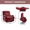 Dual Motor Power Lift Recliner Chair, Infinite Position, Lay Flat 180° Recliner Chair Sofa With Heating and Massage, Extended Footrest, Cup Holder - 3 of 4
