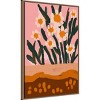 23"x33" Pastel Flower Impression No 3 by Treechild Framed Canvas Wall Art Print Bronze - Amanti Art - 2 of 4