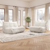 SYFERLORY Soft Beanbag Chair Set of 2£¬Bean Bag Chairs for Teens with High-Resilience Foam, Non-Slip Base Floor Lounge Sofa,Living Room, White - 2 of 4