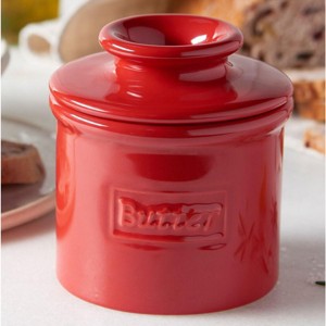 Maraschino Red Cafe Retro Butter Bell Crock - 1 of 4