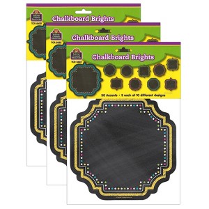 Teacher Created Resources® Chalkboard Brights Accents, 30 Per Pack, 3 Packs - 1 of 2