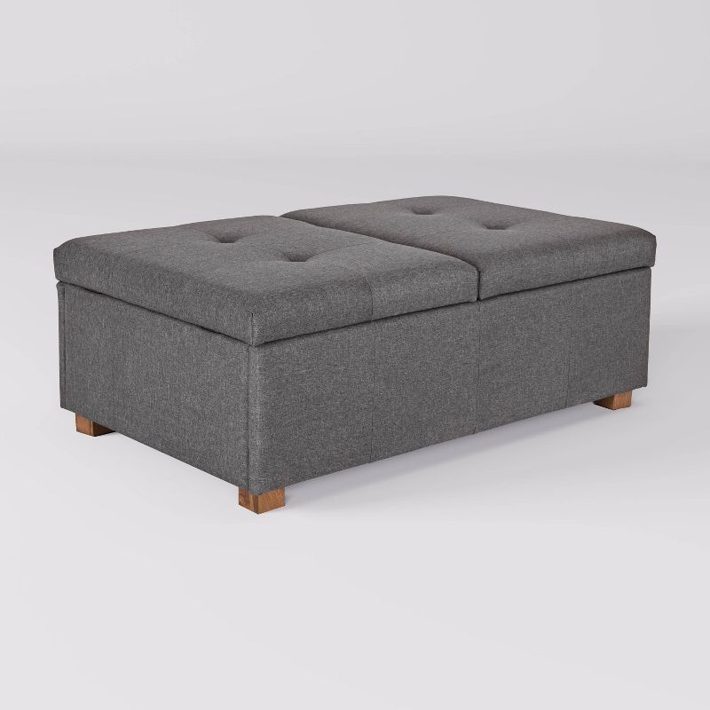 Yves Double Opening Oversized Storage Ottoman - CorLiving, 4 of 8
