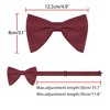 INSPIRE CHIC Men's Solid Color Satin Large Bow Tie 1 Pcs - 3 of 4