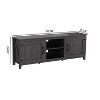 ORRD Traditional Black TV Stand with Doors, Media Console Storage Entertainment Center for Living Room or Bedroom - 4 of 4