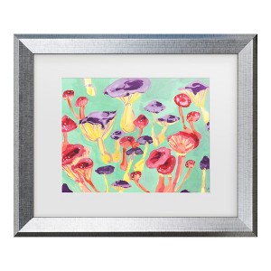 Trademark Fine Art - Ania Zwara  Magic Mushrooms Matted Framed Art - 1 of 4