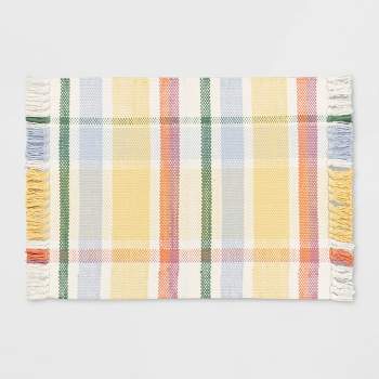 1'8"x2'10" Plaid Print Rectangle Handmade Woven Indoor Accent Rug - Threshold™