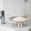 Dual Ridge Collection Soap Dish Holder - Nu Steel: Metallic Pewter Bathroom Accessory, Spot Clean - 4 of 4