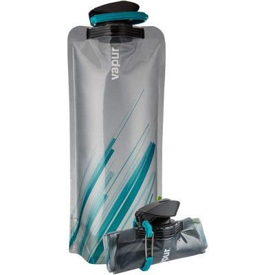 Vapur Collapsible Water Bottle With Carabiner, Compact Bottle Folds Flat For Hydration On The Go, Ideal for Traveling, Hiking or Camping