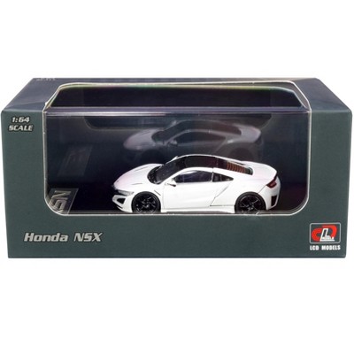 Honda NSX White with Carbon Top 1/64 Diecast Model Car by LCD Models