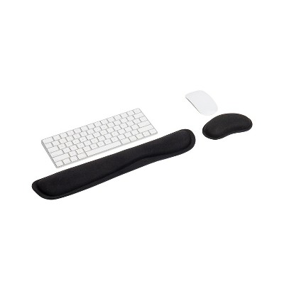 Mind Reader Memory Foam Gaming Ergonomic Keyboard and Mouse Wrist Rest Set Black (WRESTGEL-BLK)