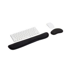 Mind Reader Memory Foam Gaming Ergonomic Keyboard and Mouse Wrist Rest Set Black (WRESTGEL-BLK) - 1 of 4