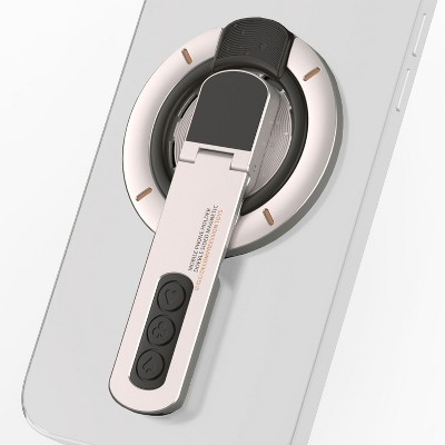 Vena Magsafe Phone Ring Holder Grip with Kickstand for Phone Case, Magsafe Magnetic Phone Grip Ring Holder and Magnet Stand for iPhone, Pearl White