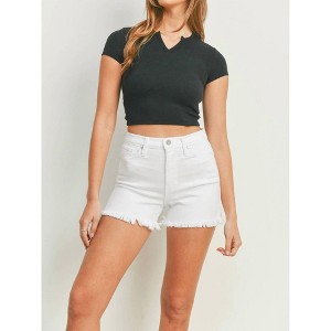 Women's High Rise Denim Short - JUST BLACK DENIM - 1 of 4