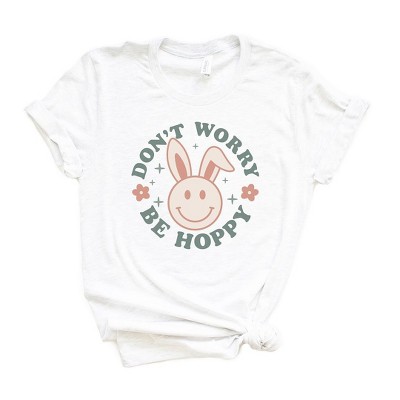 Simply Sage Market Women's Be Hoppy Smiley Bunny Short Sleeve Graphic Tee
