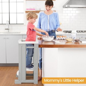 Toddler Tower Height Adjustable Step Stool for Kids Montessori Learning Stool Toddler Kitchen Stool Helper with Dry Erase Board - 1 of 4