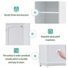 63" Tall Bathroom Storage Cabinet, Wood Floor Storage Cabinet With Adjustable Shelves, Freestanding Cupboard for Living Room Bathroom Entryway - 4 of 4