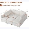 Modular Sectional Sleeper Sofa with Storage Seats, Convertible Sofa for Living Room - 2 of 4