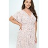 WEST K Womens Georgia Plus Size Flutter Sleeve High Low Hem Dress - 3 of 4