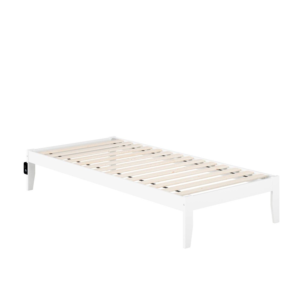 Photos - Bed Frame AFI Twin XL Colorado Bed with USB Turbo Charger White  
