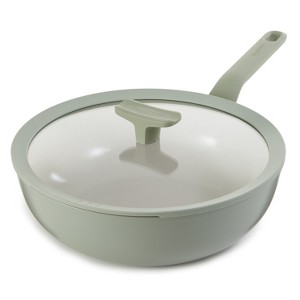 BergHOFF Balance Non-stick Ceramic Wok Pan 11", 4.4qt. With Glass Lid, Recycled Aluminum - 1 of 4
