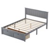Full Size Platform Bed with Under-bed Drawers, Gray - 2 of 3