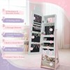 Angel Sar Bunny Theme Children's Jewelry Cabinet, White MDF Mirror Storage with Door & Fabric Drawer, Kids Accessory Organizer for Bedroom - 4 of 4