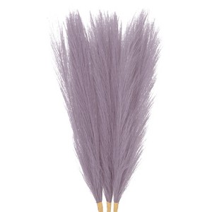 Unique Bargains Dried Plants Artificial Durable Small Fluffy Pampas Grass 7 Branches for Home, Office, Party 17.7 Inch - 1 of 4