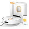 Teendow 7,000 Pa Self-Emptying Robot Vacuum & Mop for Pet Hair, Hardwood Floor and Carpet, App/Voice Controlled, Cordless, HEPA Filter, 3L, White - 3 of 4