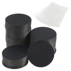 Unique Bargains Pre-Cut Hole Hanging Design Jewelry Earring Display Cards 300 Pcs - 1 of 4