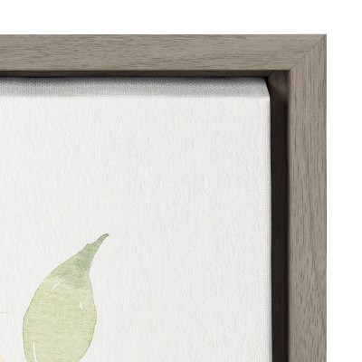 Sylvie Orange Citrus Framed Canvas Wall Art, 18x24 Gray
