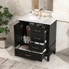 20" Bathroom Vanity With Sink, Bathroom Cabinet With A Door And A Drawer, Door Shelf Storage And Adiustable Foot Pads-Cuddlewood - 2 of 4