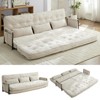 Mjkone Muti-Functional Folding Futon Sofa Bed Floor Sofa Bed，3-Seater Lazy Sofa with Pillows,6 Position Adjustable Backrest - 4 of 4
