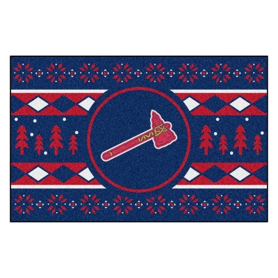 MLB Atlanta Braves 19"x30" Tomahawk Logo Holiday Sweater Rug