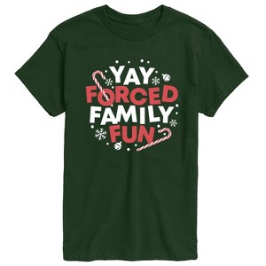 Men's - Instant Message - Yay Forced Family Fun Short Sleeve Graphic T-Shirt - 1 of 4